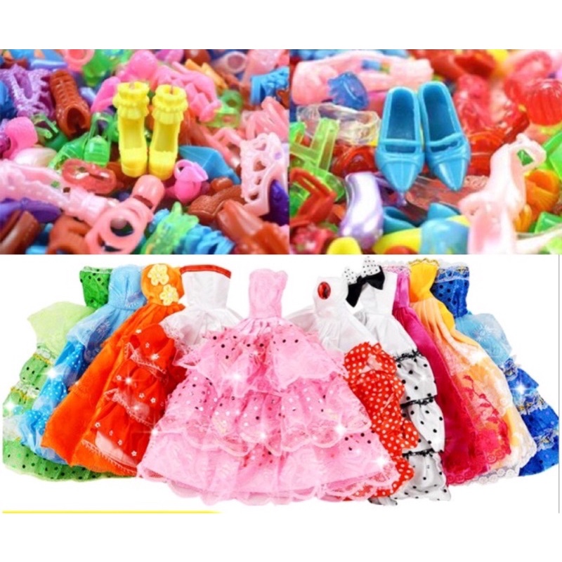Set 10 đầm dạ hội cho búp bê 30 cm