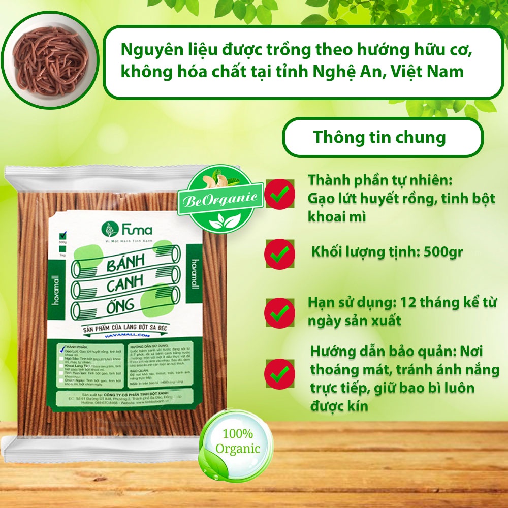 Bánh Canh Ông Gạo Lứt Fuma 500g Beorganic - Food Eatclean Cho Người Ăn Kiêng Giảm Cân,tiểu Đường, Ăn Chay
