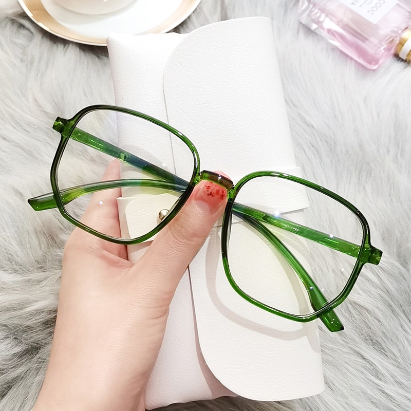 Kính Mắt Gọng Tròn Siêu Nhẹ Không Viền Màu Gradient Phong Cách Hàn Quốc Thời Trang Cho Nữ