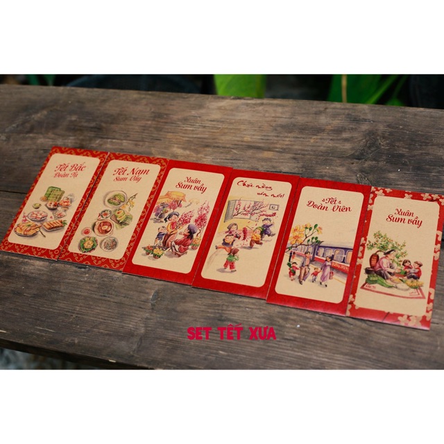 SET 10 BAO LÌ XÌ TẾT [SET TẾT XƯA] LÌ XÌ 2019