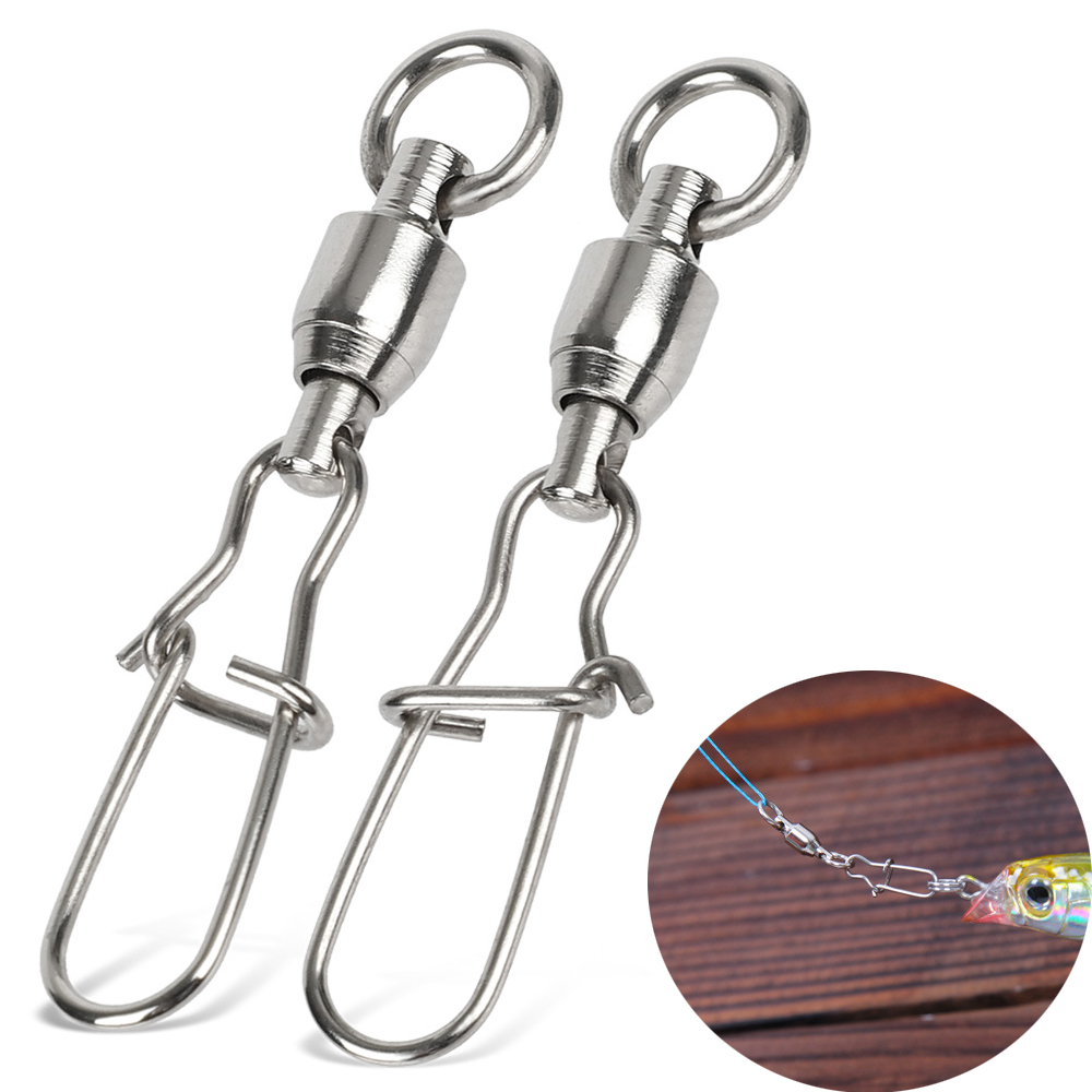 LANFY Corrosion Resistant High Strength Fishing Accessories Lure Hook Rolling Swivel Link Ball Bearing