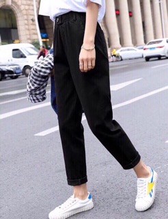 Quần baggy 9 tấc kaki co giãn