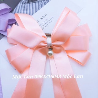 Kẹp Nơ Đính Hạt Phong Cách Tiểu Thư [Hàng Thiết Kế]