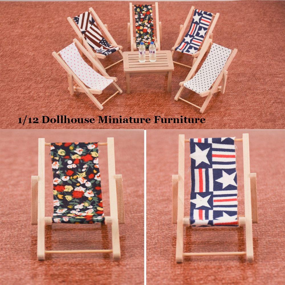 Mô Hình Ghế Bãi Biển Trang Trí Nhà Búp Bê Tỉ Lệ 1: 12