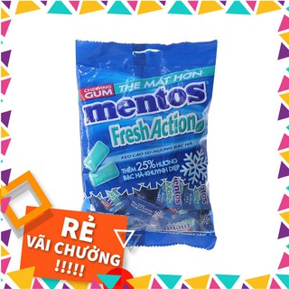 💖date mới💖 kẹo cao su mentos fresh action hương bạc hà gói 112g