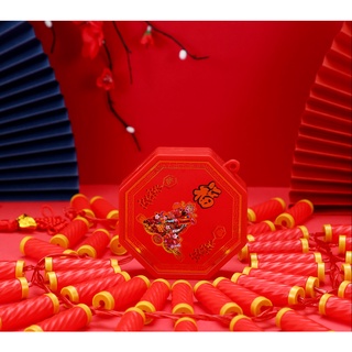 Dây pháo điện đèn LED trang trí tết [dùng pin tiện lợi] Dây pháo trang trí ngày tết nháy đèn led, pháo nổ