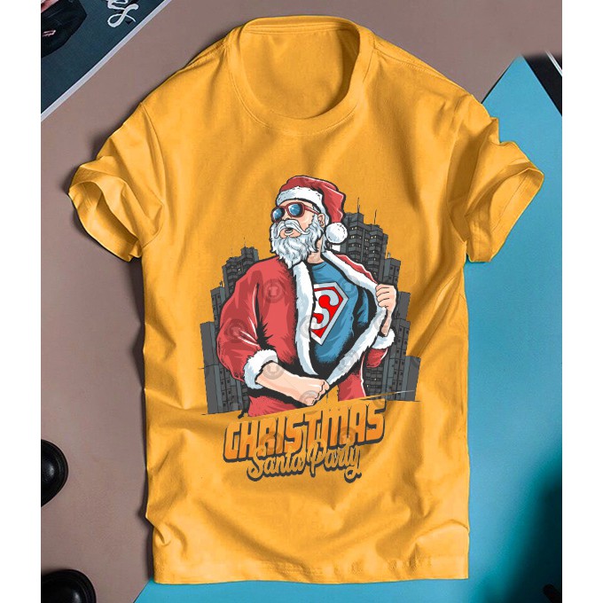 (SIÊU PHẨM) Áo Thun Ông Già Noel SUPER MAN Siêu Độc | Santa Claus Superman Tshirt (Ảnh thật)