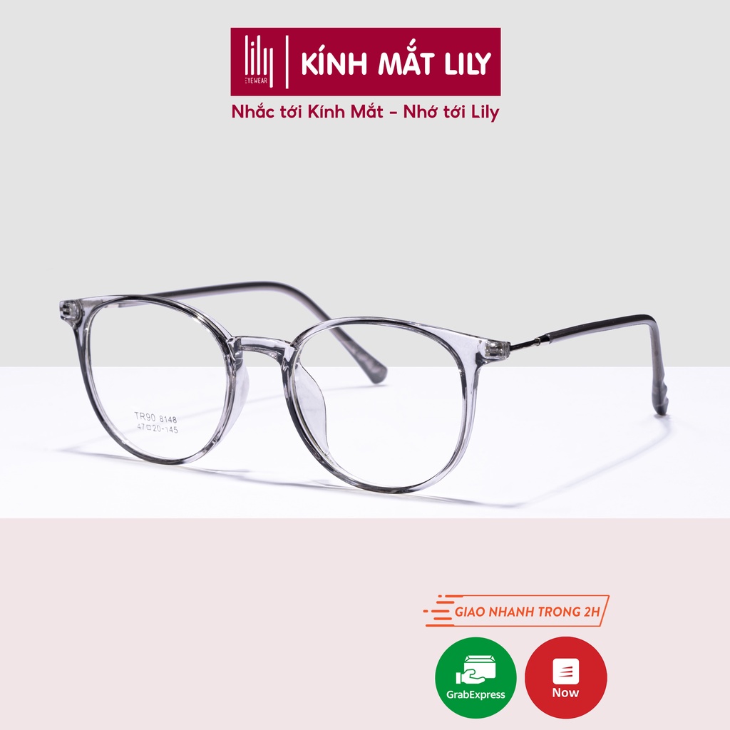 Gọng kính cận nam nữ Lilyeyewear kiểu dáng mắt tròn nhiều màu 8148