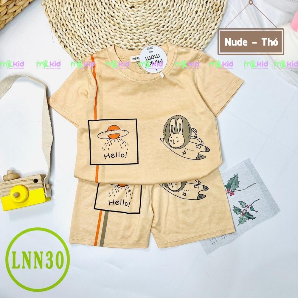 Bộ Hè Cho Bé FREE SHIP Bộ Thun Lạnh Cộc Tay Minky Mom cho bé trai bé gái với họa tiết Hoạt Hình ngộ nghỉnh .