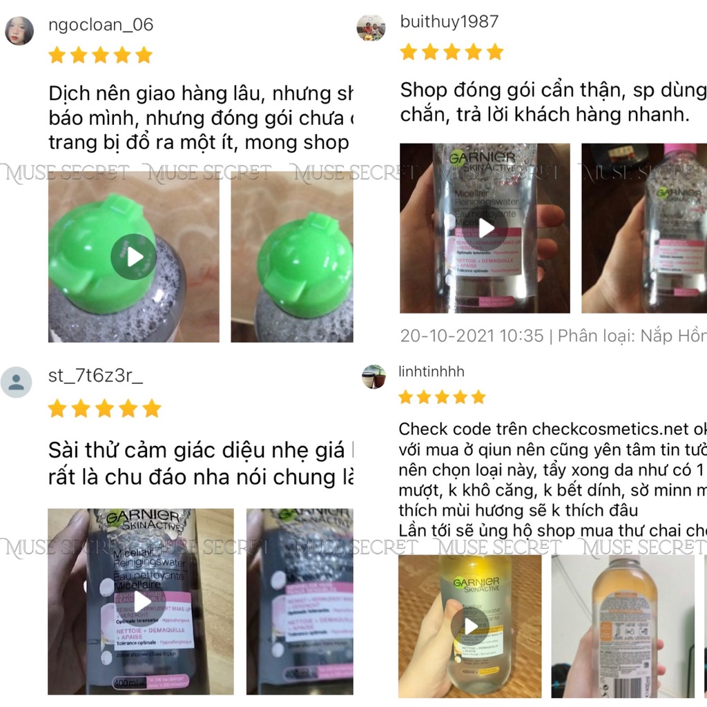 [Quà Tặng Khẩu Trang] Nước Tẩy Trang Garnier - Micellar Skinactive Cleansing Water Làm Sạch Sâu Cho Mọi Loại Da 400ml | BigBuy360 - bigbuy360.vn