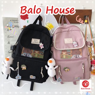 Cặp Đẹp Nhiều Ngăn, Tặng Sticker - Balo House BSL2101