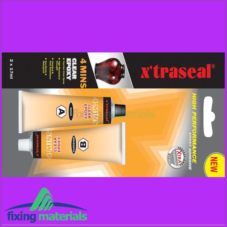 Keo dán đa năng x'traseal Epoxy 4 Phút (Keo AB, không màu)