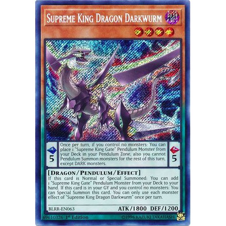 Thẻ bài Yugioh! Supreme King Dragon Darkwurm - BLRR-EN063 - Secret Rare 1st Edition