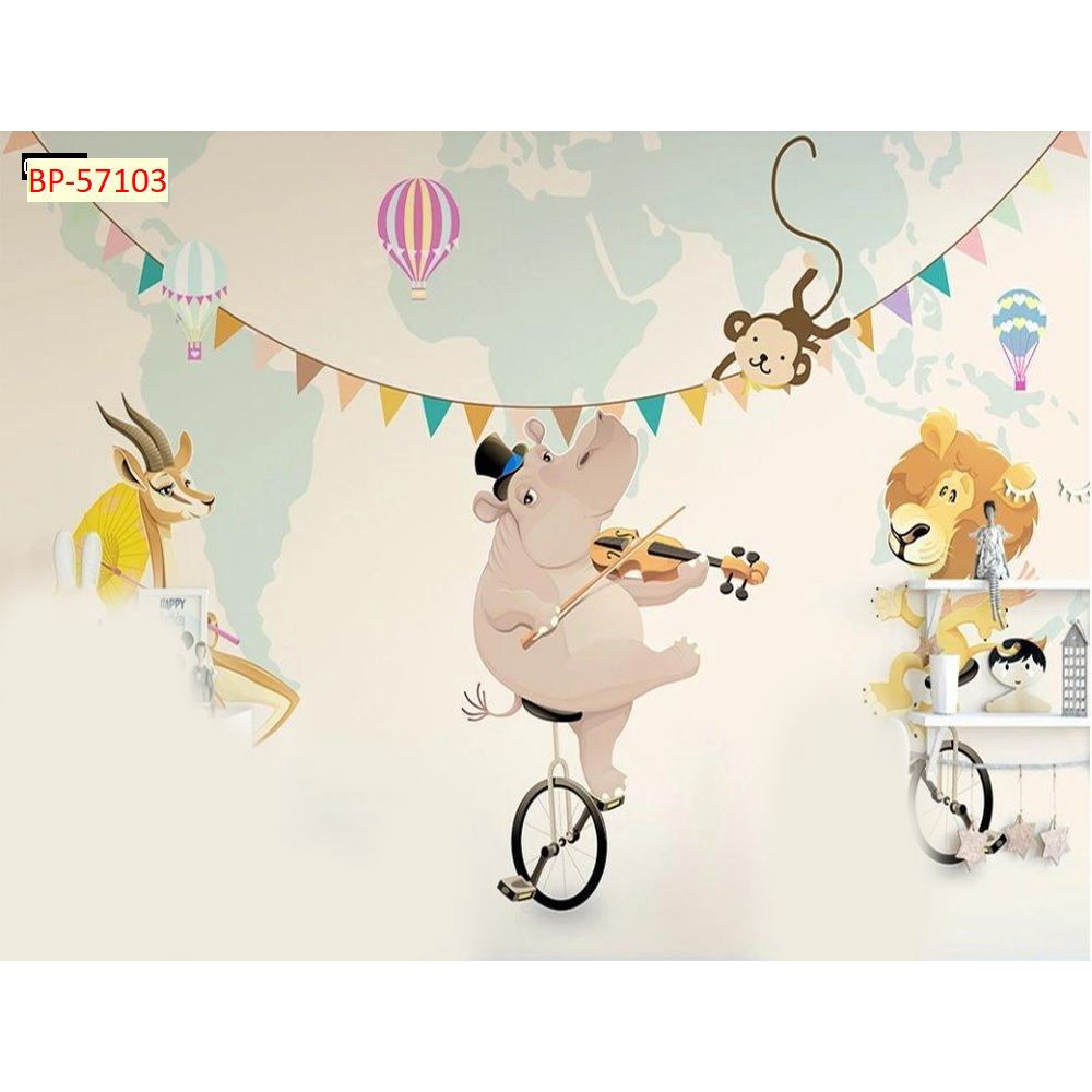 Tranh Dán Tường Trẻ Em 3D Nhiều Chủ Đề