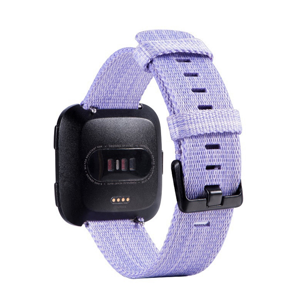 Dây Đeo Thay Thế Chất Liệu Vải Dù Màu Trơn Cho Fitbit Versa/Fitbit Versa 2/charge