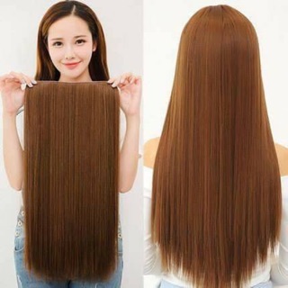 Tóc kẹp thẳng+ kẹp uốn 50cm+ mái thưa