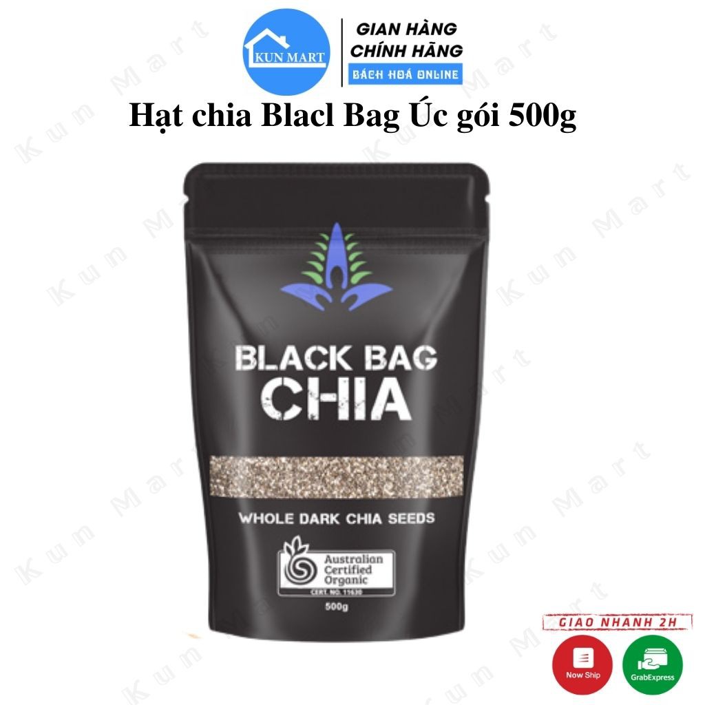 Hạt chia ❤️ Hạt chia BLACK BAG CHIA Úc giàu dinh dưỡng gói 500g