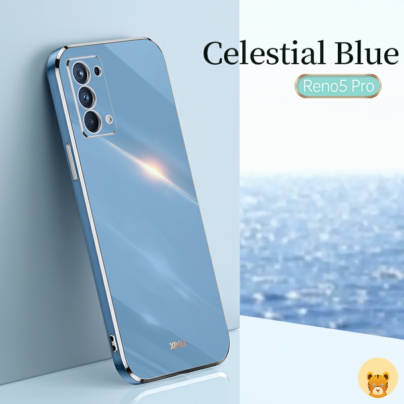 Ốp Điện Thoại Mềm Mạ Viền Sang Trọng Cho Oppo Reno 5 Case Reno 5 Pro 4G 5G
