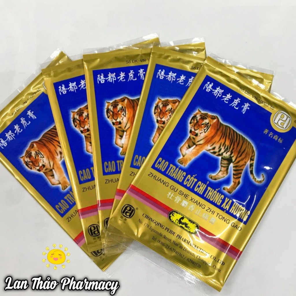 Cao tráng cốt chỉ thống xạ hương - cao dán con cọp 7 chữ - cao dán hổ chính hãng giá sỉ