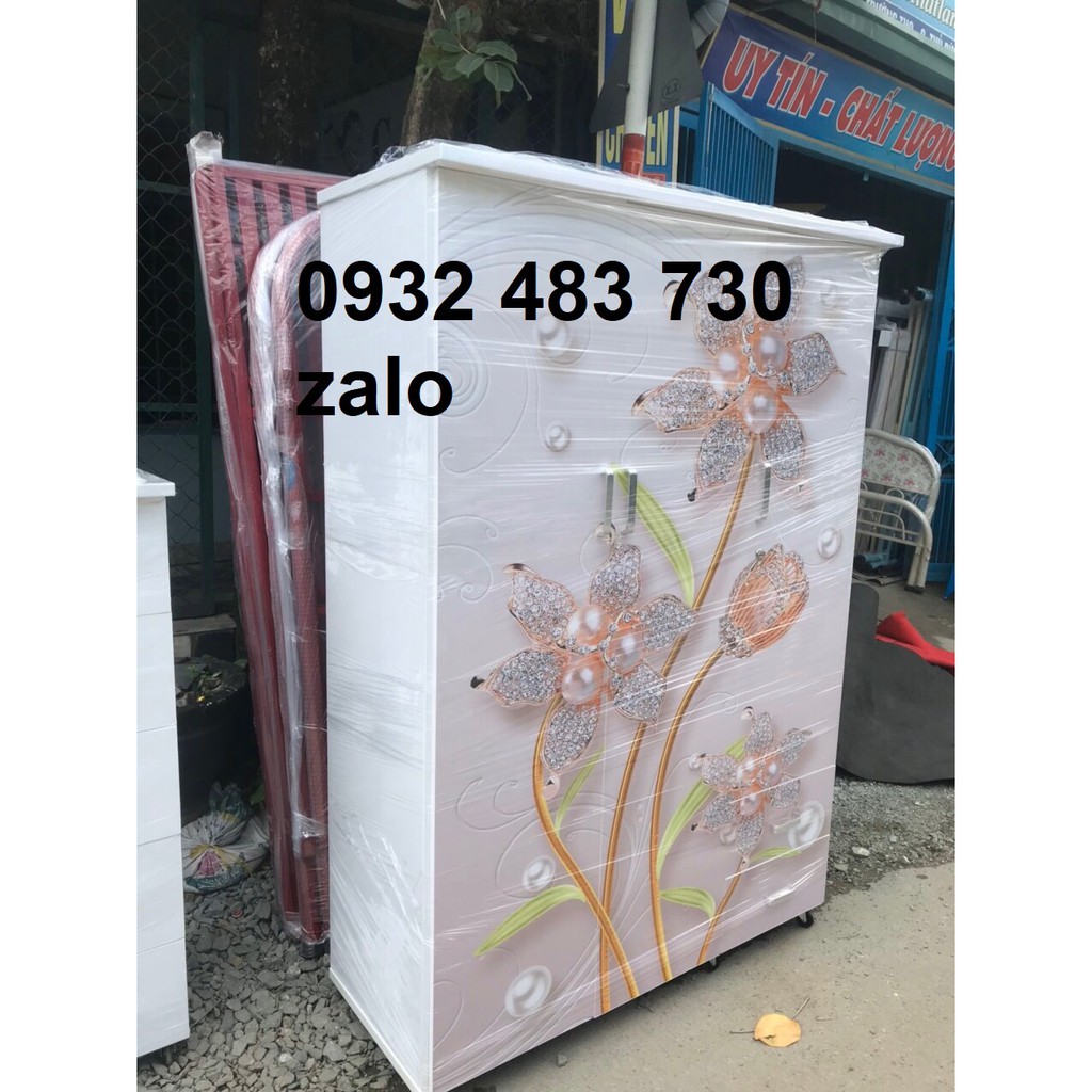 Tủ nhựa đài loan treo quần áo in 3D mẫu mới đẹp (1m8x1m2x47) HCM