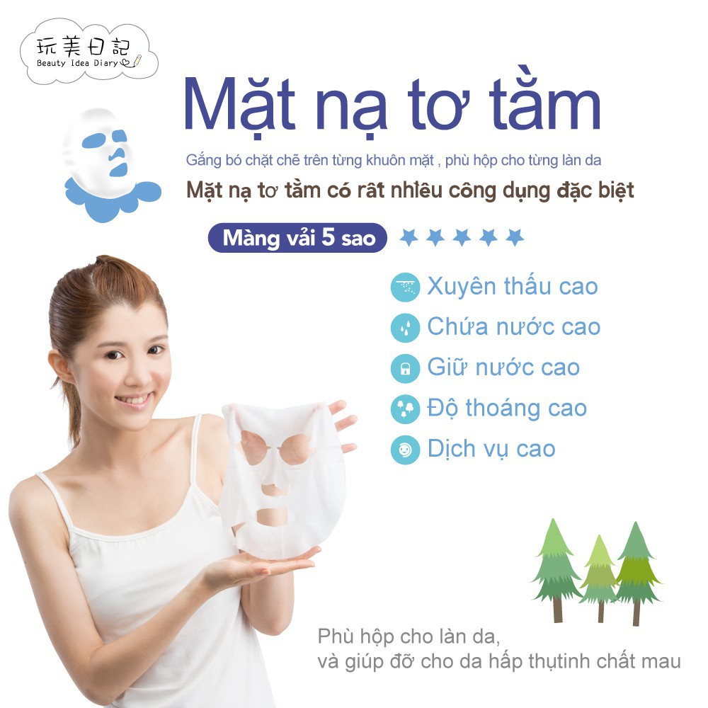 Bán lẻ mặt nạ lụa dưỡng ẩm Đài Loan Beauty Idea Diary 25ml - Từ Hảo | BigBuy360 - bigbuy360.vn