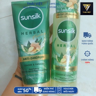 DẦU GỘI/ XẢ SUNSILK HERBAL GỪNG VÀ DÂY SƯƠNG SÂM THÁI LAN