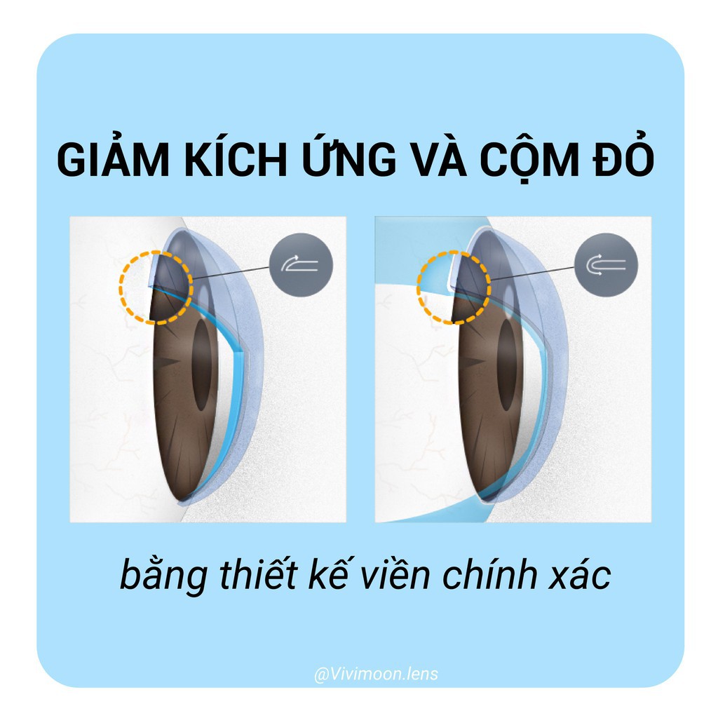 Bộ Combo Lens Trong Suốt Siêu Ẩm - Kính Áp Tròng Cho Mắt Thở Thúy Lens (Kèm nước ngâm và nhỏ mắt P2)