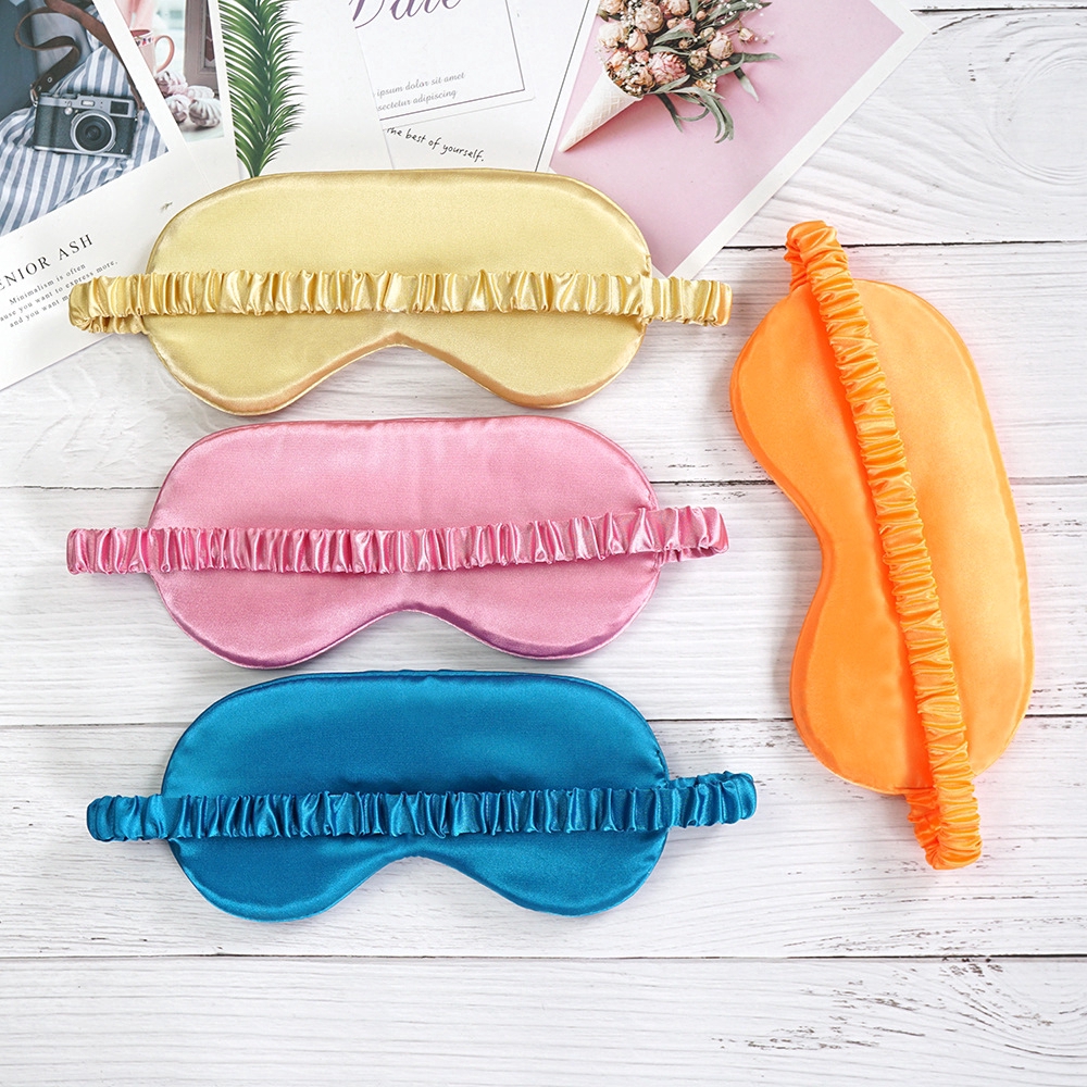 Soft Pure Silk Portable Travel Sleep Eye Masks/Double-Sided Natural Sleeping Eyeshade/Women Men Sleeping Eyes Cover