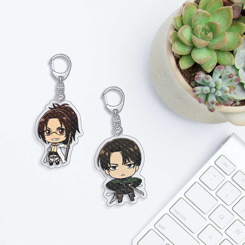 Móc khóa nhựa acrylic hình nhân vật Songping Attack On Titan độc đáo dễ thương