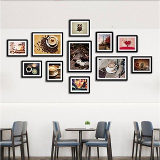 Bộ 11 tranh chủ đề cafe MS114 trang trí quán cafe đẹp và ấn tượng chất liệu canvas