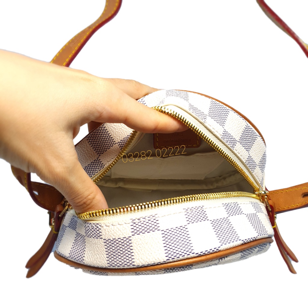 IV. Túi xách LV dáng tròn ô trắng si Nhật xịn sò