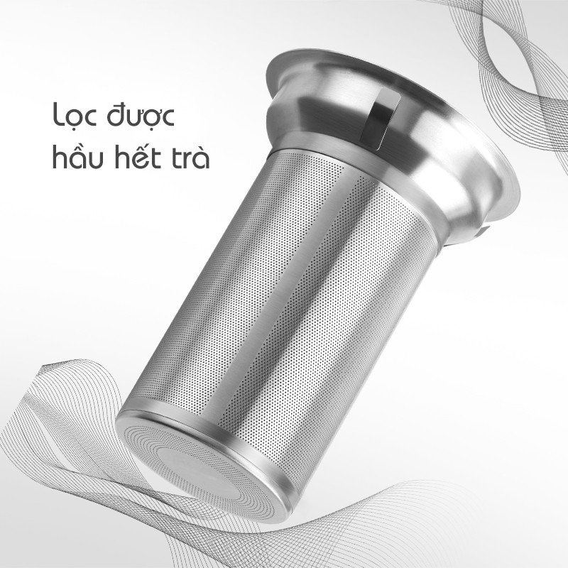 Bình lọc trà thủy tinh lõi lọc inox 1300ml S'090