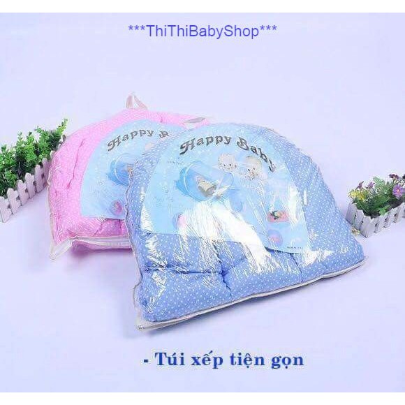 [FREESHIP] Mùng Chụp Chống Muỗi Cho Bé Happy Baby Có Nhạc ( CÓ NỆM)