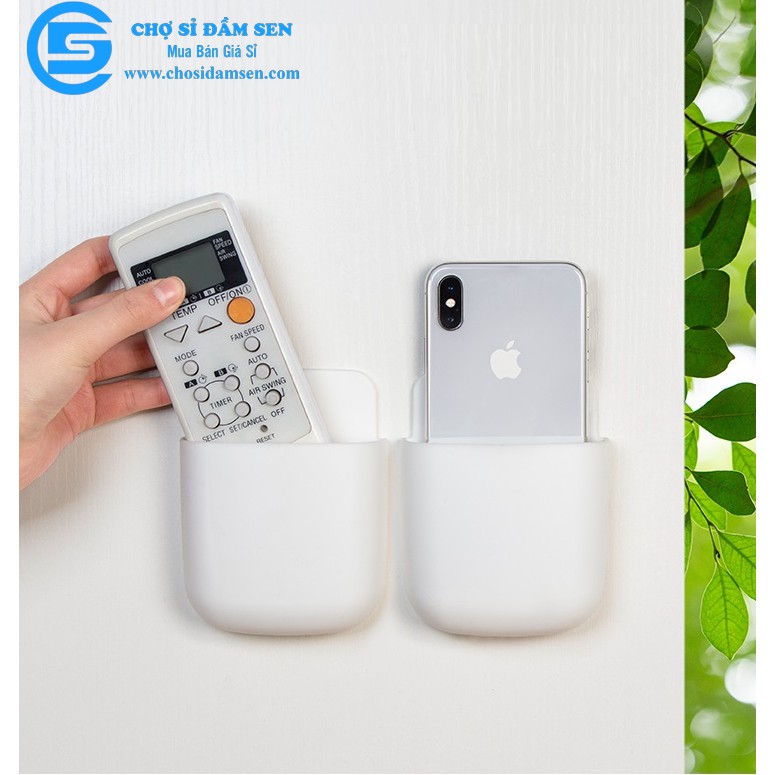 Hộp treo sạc điện thoại G10-Hoptreosac, kệ treo remote, đồ dùng  dán tường đa năng tiện lợi giúp không gian gọn gàng, ng