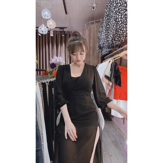 Váy Đen Xẻ Tà- Mua 1 Được 2
