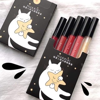 Set 5 son Huaxixi kèm son bóng dưỡng môi mẫu mới PVN192