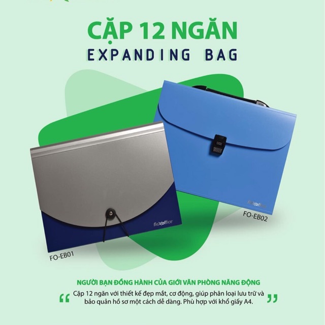 Bìa cặp 12 ngăn thiên long