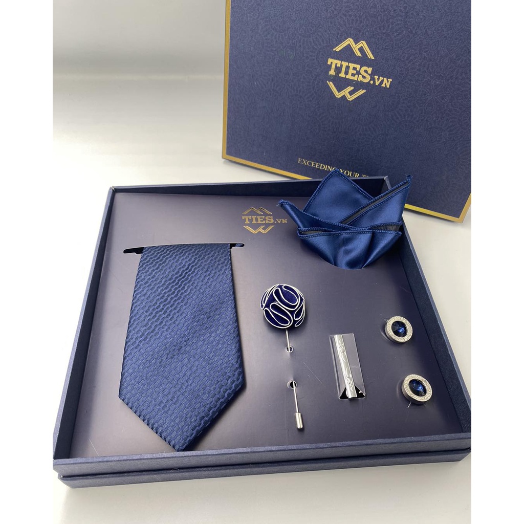 Set cà vạt quà tặng bản to hộp TIES