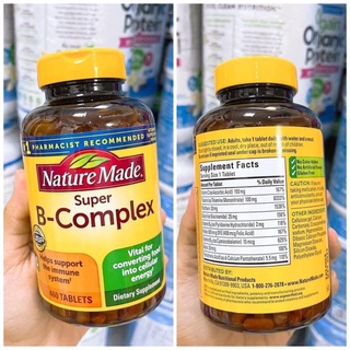 Viên uống bổ sung Vitamin B Nature Made Super B Complex của Mỹ