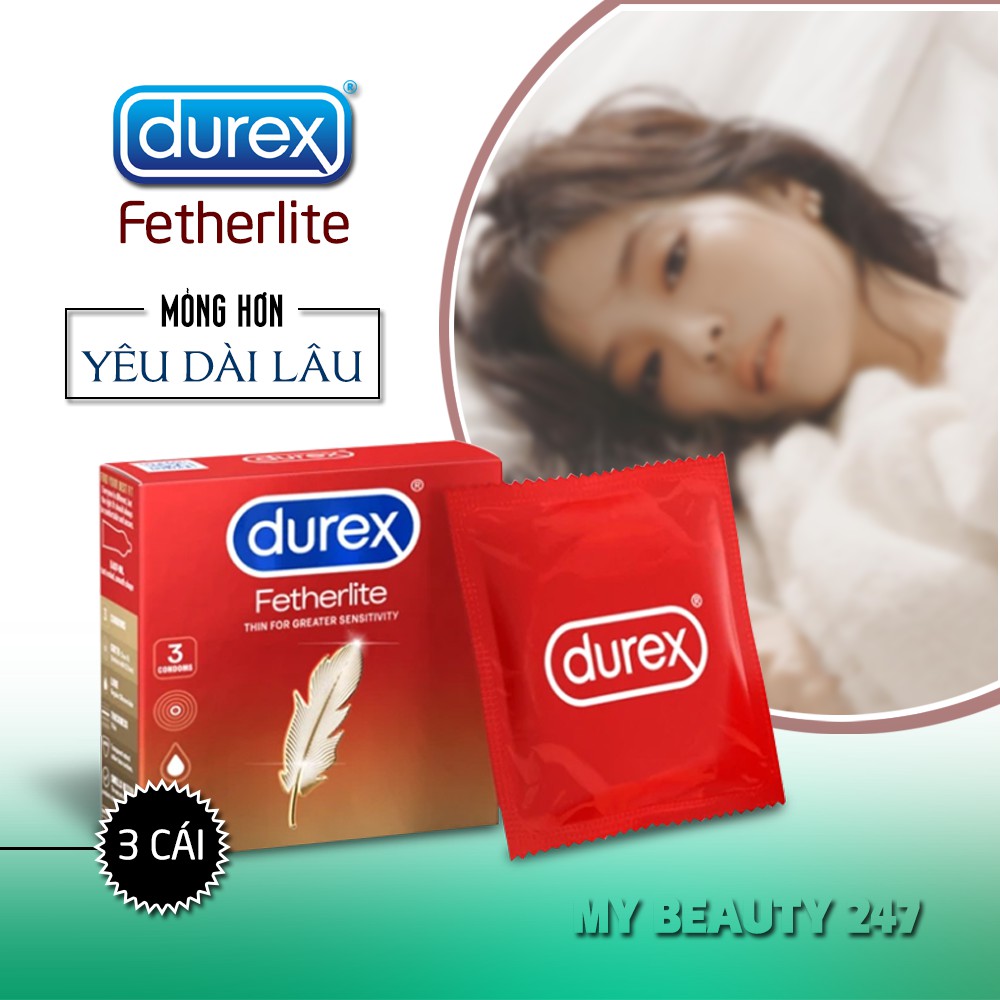 [Giá Hạt Rẻ] Combo 3 Hộp 3 Cái Bao Cao Su Durex Size 49-52mm - Bcs Siêu Mỏng Có Nhiều Gel Bôi Trơn Kéo Dài Thời Gian Yêu