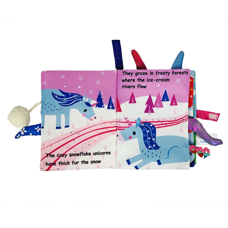 SABUY Kids Sách vải Bé học sớm Sách tương tác Ẩn và Tìm Sách xé đuôi