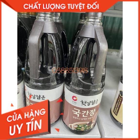 Nước tương/ xì dầu nấu canh/ chấm/ xào rim kho Hàn Quốc 1.8L