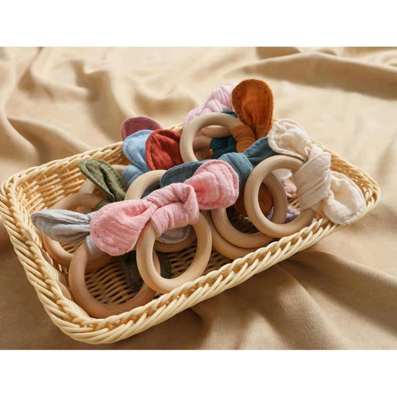 Đồ Chơi Gặm Nướu Bằng Gỗ Không Chứa Bpa An Toàn Cho Bé