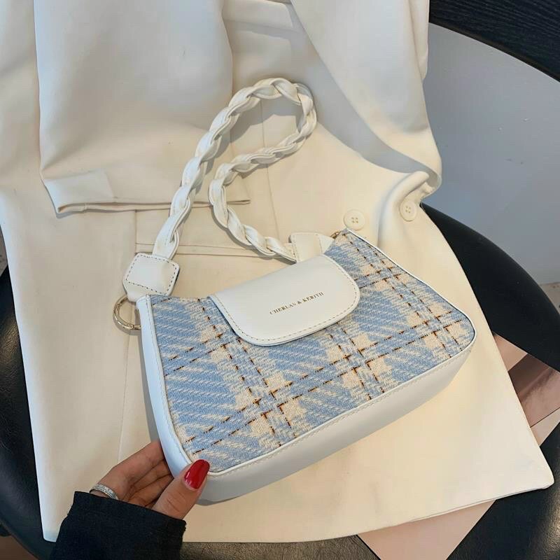 Túi đeo vai đeo chéo thời trang nữ phối dạ phong cách Hàn Quốc siêu xinh