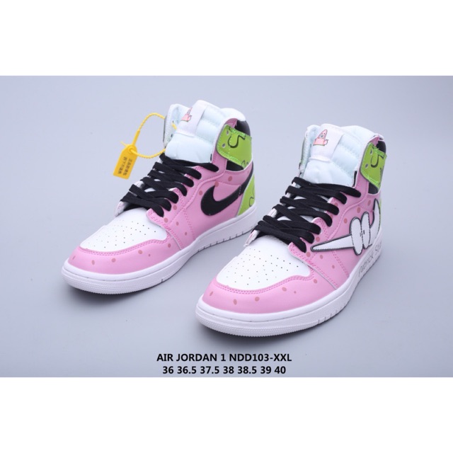 ẢNH THẬT | Giày Thể Thao Jordan 1 Patrick Star Eye Hook