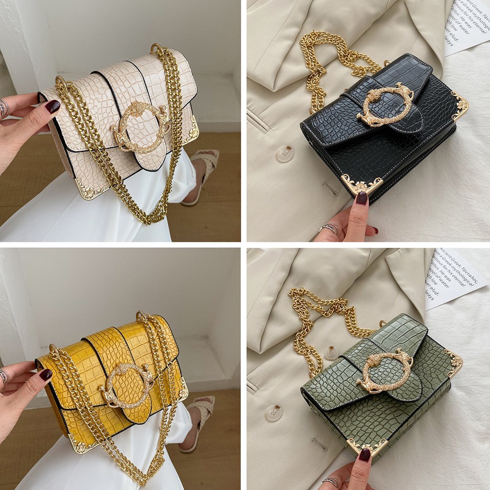 Túi Đeo Chéo Kẹp Nách Khuy Tròn Da Sần P2018