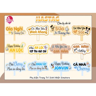 [HASHTAG] Hastag cầm tay check in sinh nhật cho bé thiết kế theo yêu cầu