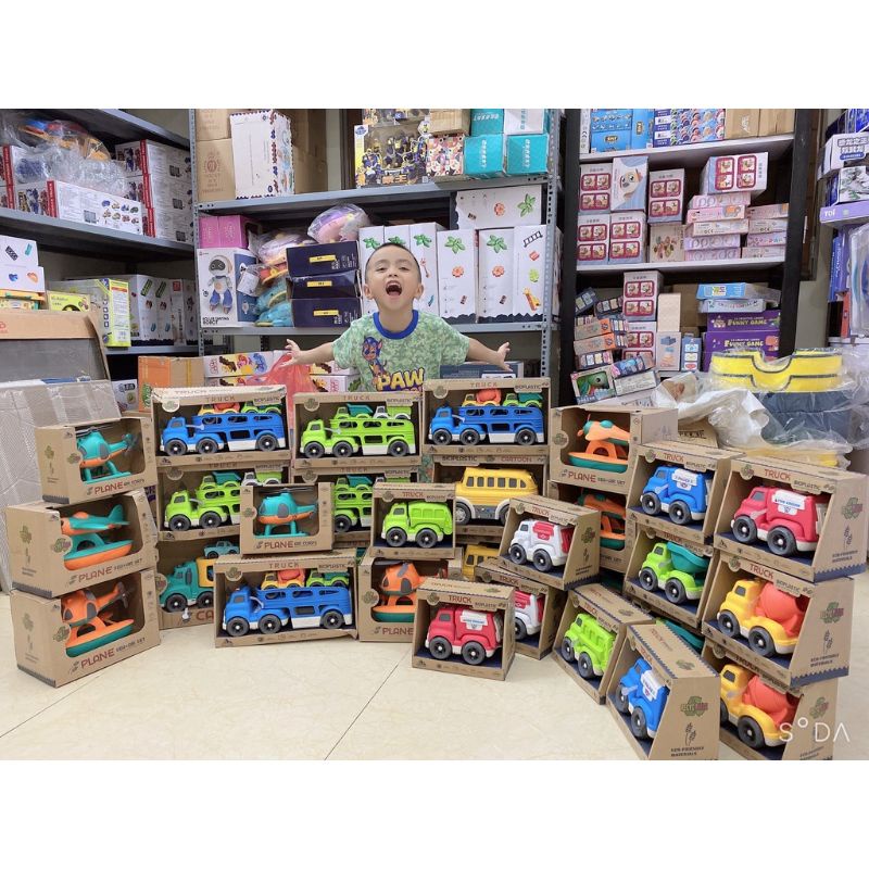 Xe ô tô đồ chơi có nhạc, chất liệu lúa mỳ thân thiện môi trường