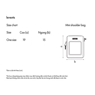 Túi đeo chéo LEVENTS Essential Mini shoulder bag/ Black
