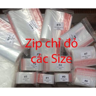 NTH1188 - 1 Kg - [Giá sỉ] Túi Zip Chỉ Đỏ N size